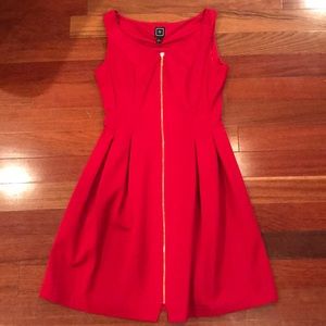 Red Dress with Gold Zipper